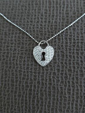 Ava Ro🚣 Silver Heart❤️ with Keyhole🗝️ Necklace
